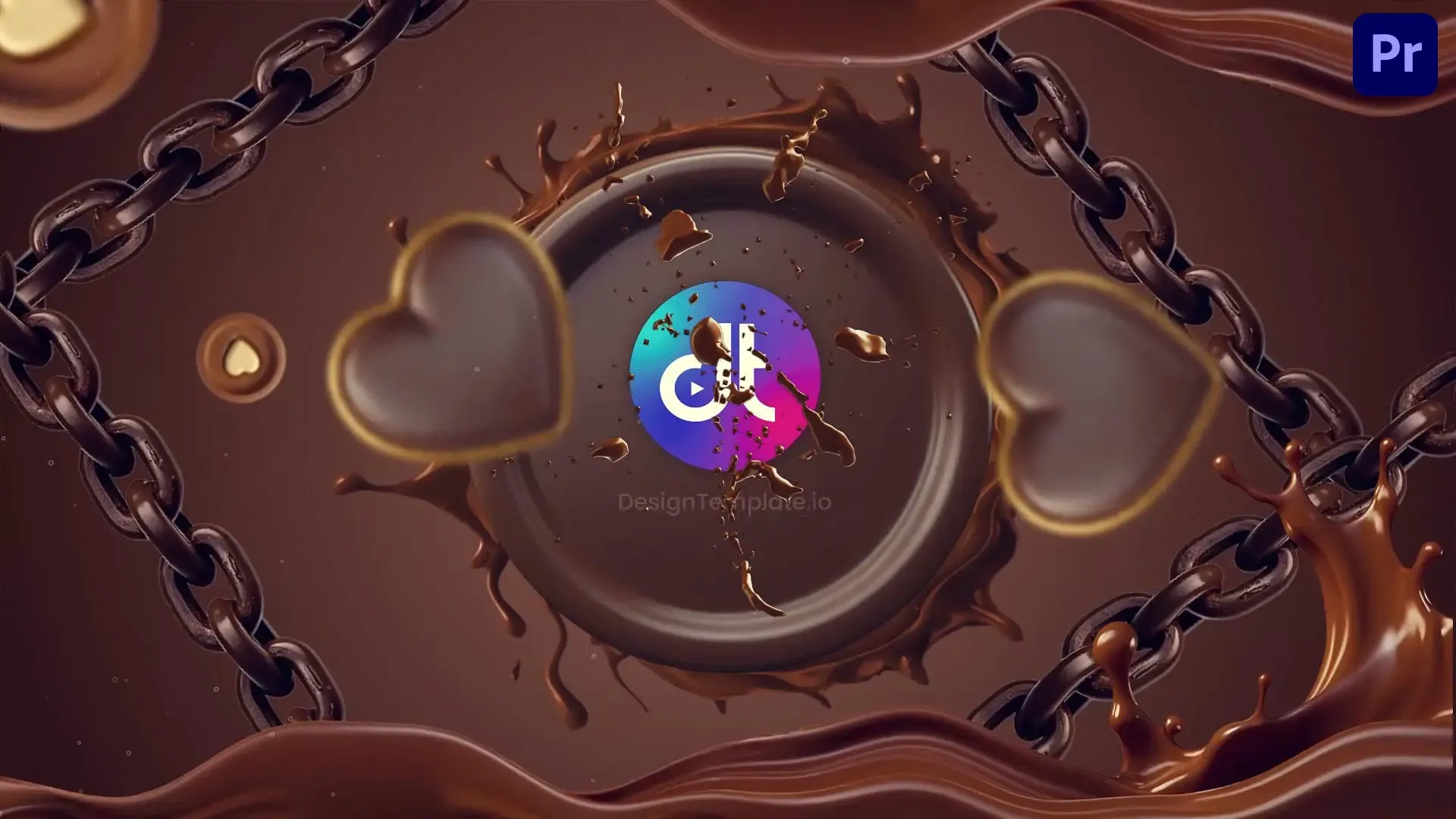 Melt Chocolate Logo Animation Template
